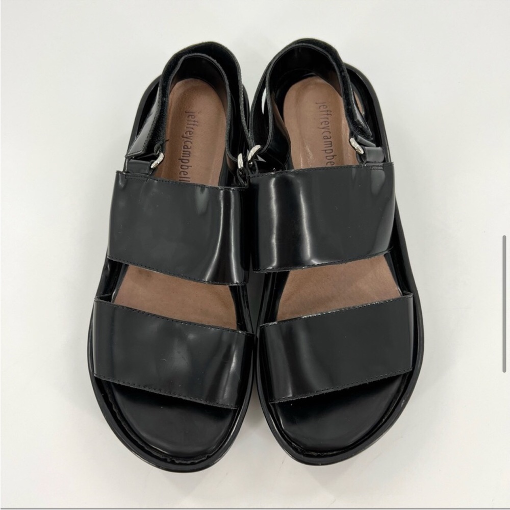 “Jeffery Campbell” Platform Wedged Sandals Black Size 9 - Picture 3 of 8